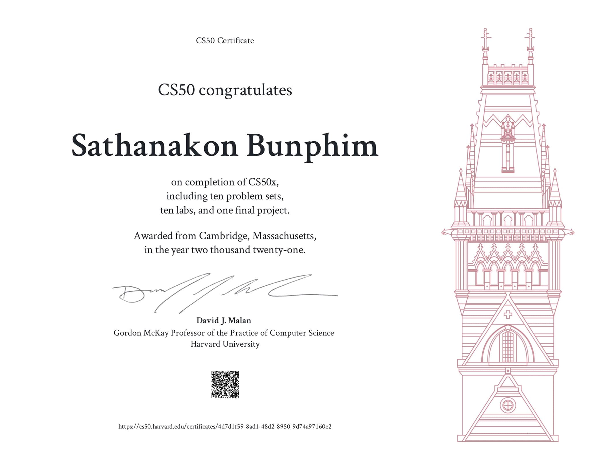 CS50 Certificate